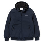 Carhartt WIP Giacca Hooded Sail Jacket - Dark Navy/White