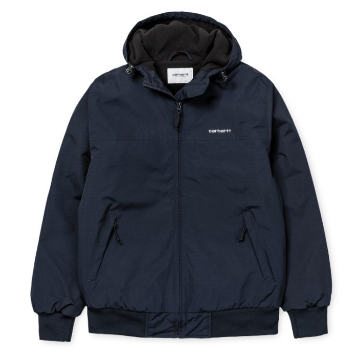 Carhartt WIP Giacca Hooded Sail Jacket - Dark Navy/White - immagine 2