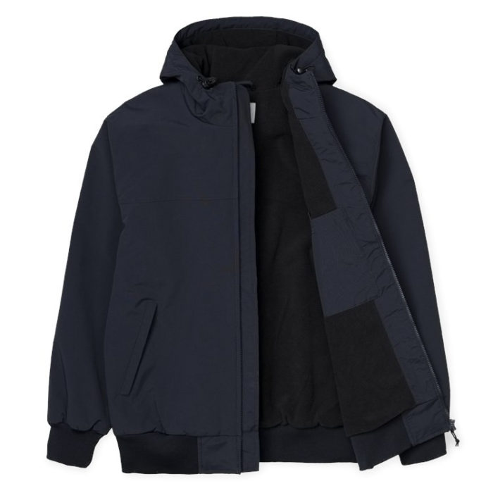 Carhartt WIP Giacca Hooded Sail Jacket - Dark Navy/White - immagine 4
