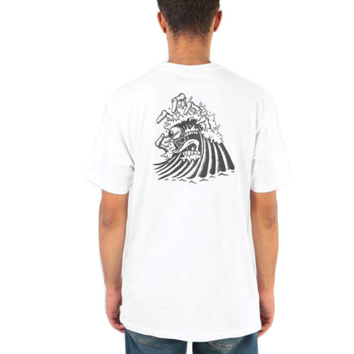 Santa Cruz T-Shirt Bone Wave Tee - White - immagine 2