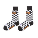 Octopus Calze Checkerd Logo Socks - Black