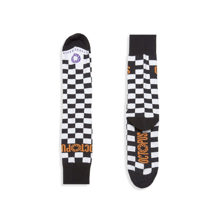 Octopus Calze Checkerd Logo Socks - Black - immagine 3