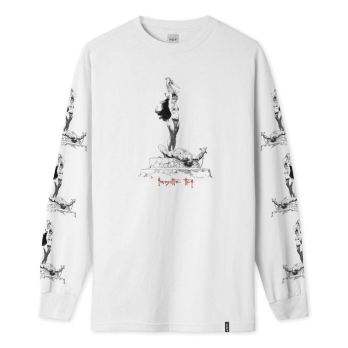HUF X Frazetta Sacrifice L/S T-Shirt - White - immagine 2