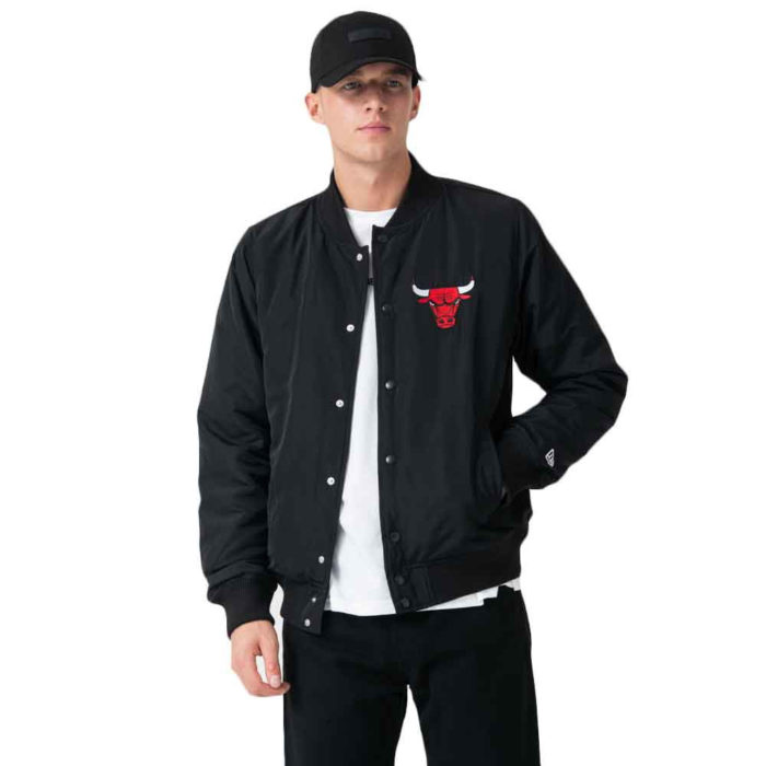 New Era Giacca NBA Team Logo Jacket Chicago Bulls - Black - immagine 2