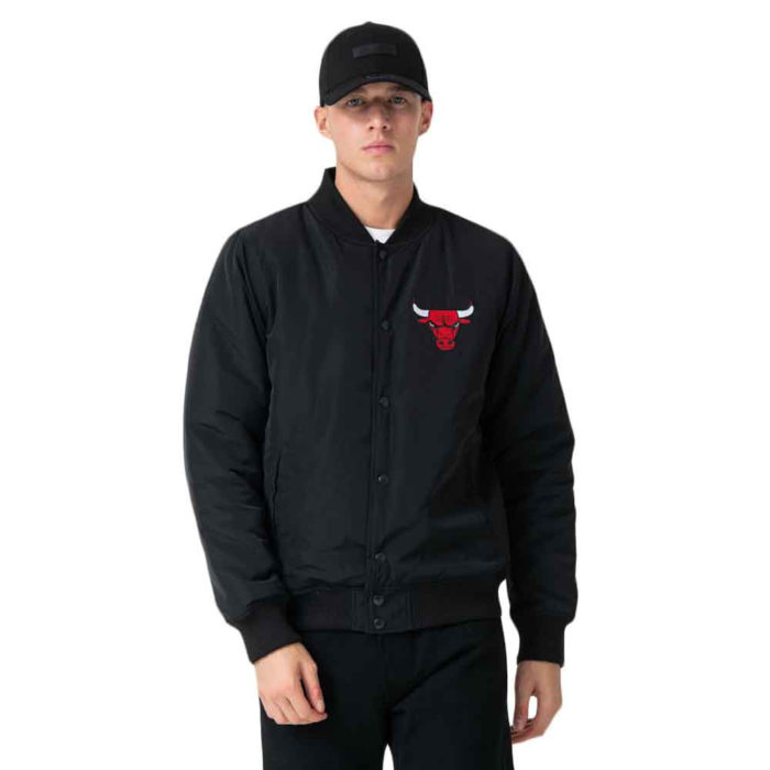 New Era Giacca NBA Team Logo Jacket Chicago Bulls - Black - immagine 5