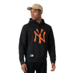 New Era Felpa MLB Seasonal Team Logo Hoody New York Yenkkes - Black/Orange