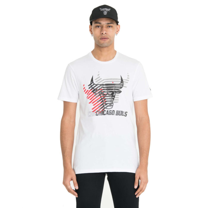 New Era T-Shirt NBA Logo Repeat Tee Chicago Bulls - White - immagine 2