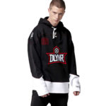 Dolly Noire Felpa Hockey Hoodie - Black/Red/White