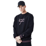 New Era Felpa MLB Heritage Script Crew New York Yankees - Black
