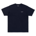 Carhartt Wip Script Embroidery T-Shirt - Dark Navy/White