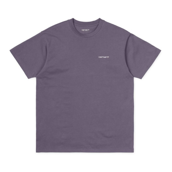 Carhartt Wip Script Embroidery T-Shirt - Decent Purple/White - immagine 2