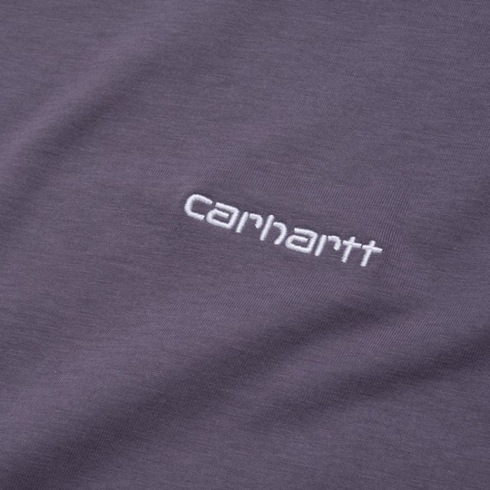 Carhartt Wip Script Embroidery T-Shirt - Decent Purple/White - immagine 3