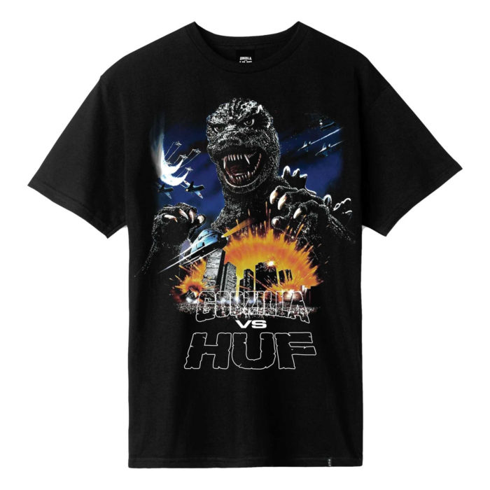 Godzilla VS HUF - Godzilla Tour Tee - Black - immagine 2