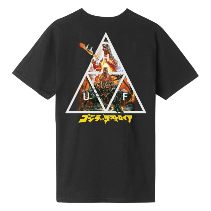Godzilla VS HUF - Godzilla Triple Triangle - Black - immagine 2