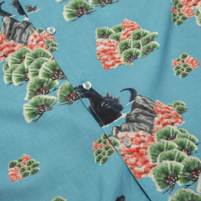 Godzilla VS HUF - Godzilla Resort Shirt - Blue - immagine 4