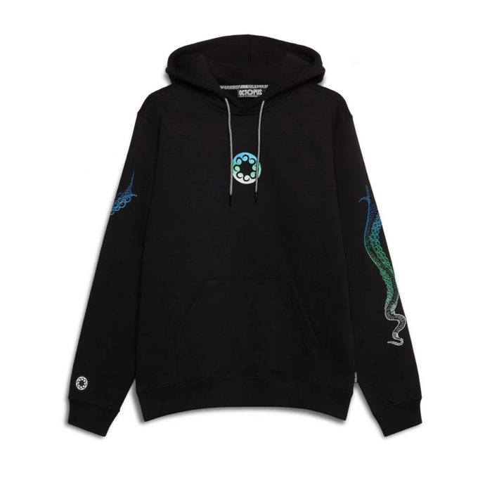 Octopus - Felpa Octopus Embroidered Logo Hoodie - Black - immagine 2