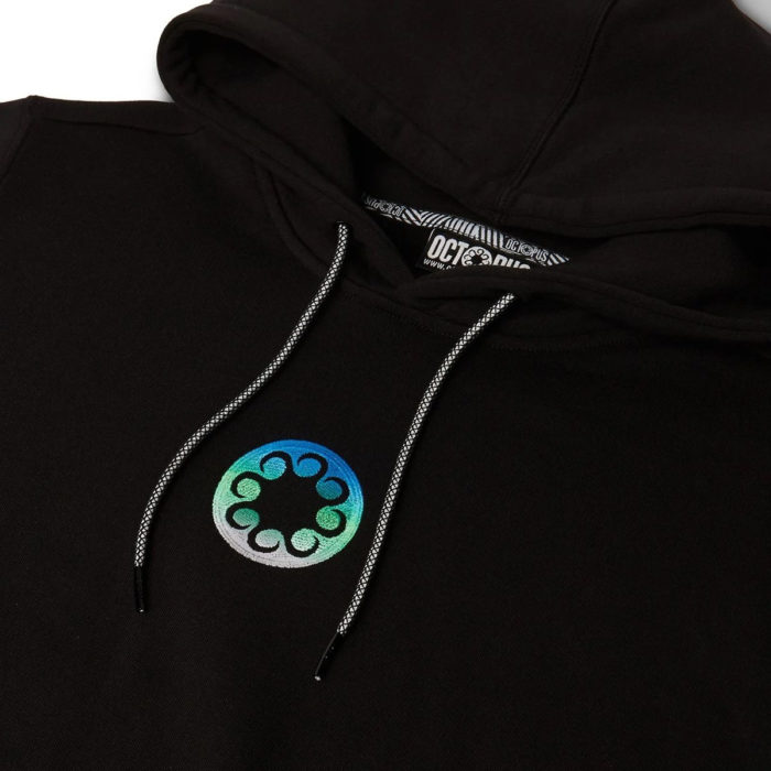Octopus - Felpa Octopus Embroidered Logo Hoodie - Black - immagine 4