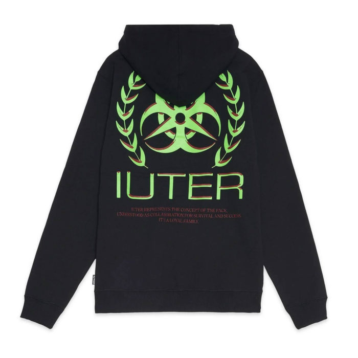 Iuter - Felpa Toxic Hoodie - Black - immagine 2