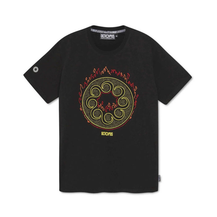 Octopus T-Shirt More Fire Logo Tee - Black - immagine 2