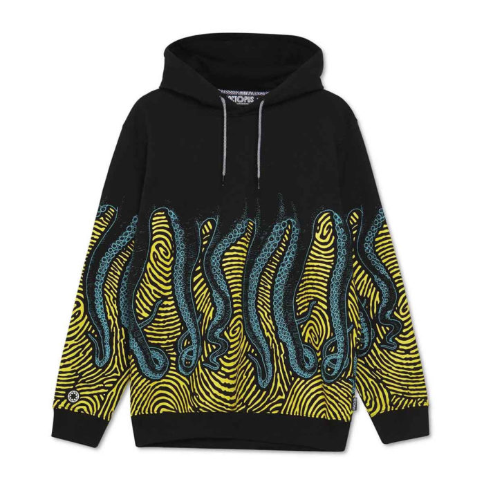 Octopus - Felpa Octopus Finger Hoodie - Black - immagine 2