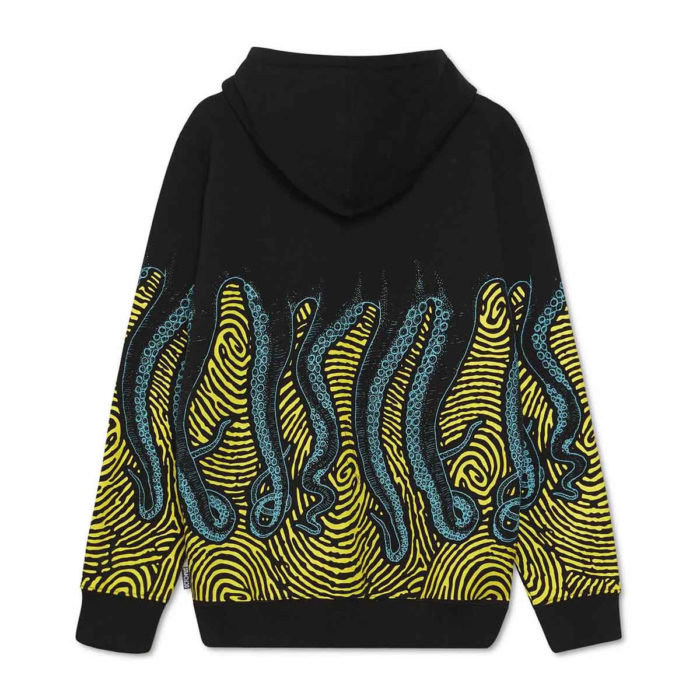 Octopus - Felpa Octopus Finger Hoodie - Black - immagine 3