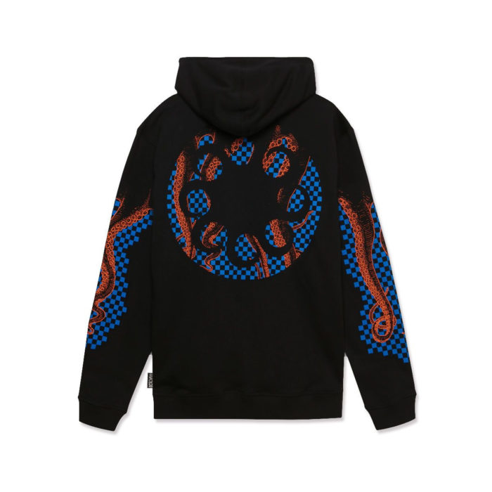Octopus - Felpa Octopus Checkered Logo Hoodie - Black - immagine 3