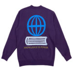 Obey Felpa Knowledge Crew Fleece - Blackberry Wine