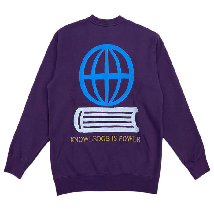 Obey Felpa Knowledge Crew Fleece - Blackberry Wine - immagine 2