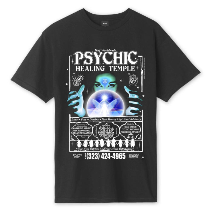 HUF Psychic Temple T-Shirt - Black - immagine 2