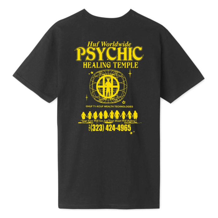 HUF Psychic Temple T-Shirt - Black - immagine 3