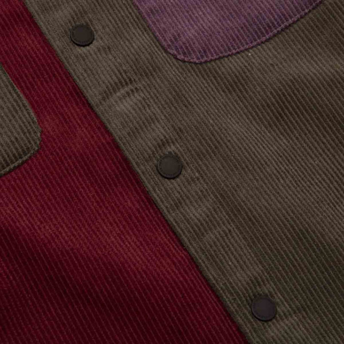 HUF Camicia Cord Block L/S Overshirt - Olive - immagine 4