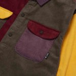 HUF Camicia Cord Block L/S Overshirt - Olive - immagine 5