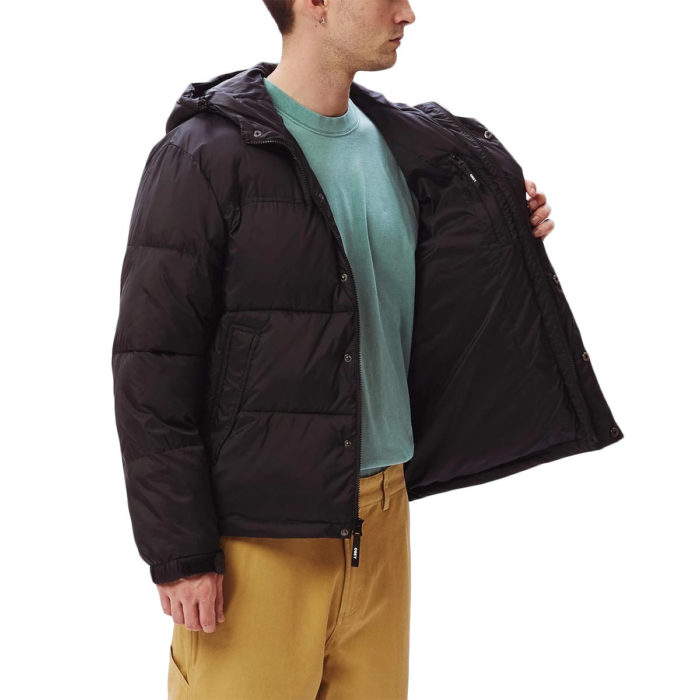 Obey Giacca Fellowship Puffer Jacket - Black - immagine 5