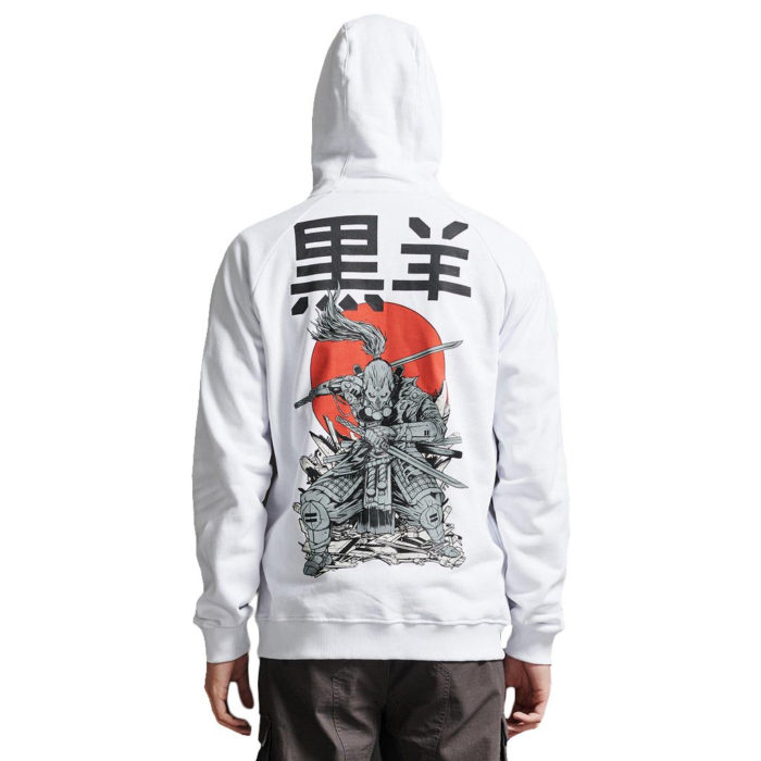 Dolly Noire Felpa Miyamoto Musashi Zip Hoodie - White - immagine 2