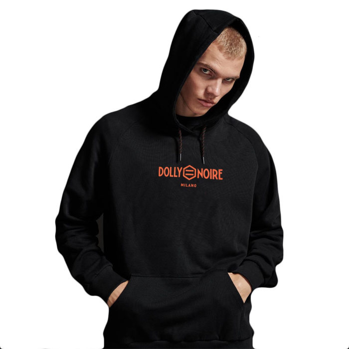 Dolly Noire Felpa Capital Hoodie - Black/Red - immagine 2