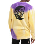 Santa Cruz Felpa Moon Dot Crew - Yellow/Purple Fold Dye