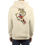 Santa Cruz Felpa Vintage Bone Hand Hood - Bone