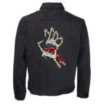 Santa Cruz Giacca Vintage Bone Hand Denim Jacket - Black Washed Denim