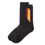 Santa Cruz Calze Flaming Stripe Sock - Black