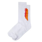 Santa Cruz Calze Flaming Stripe Sock - White