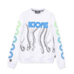 Octopus Felpa Blurred Crew - White
