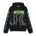 Octopus Felpa Blurred Hoodie - Black