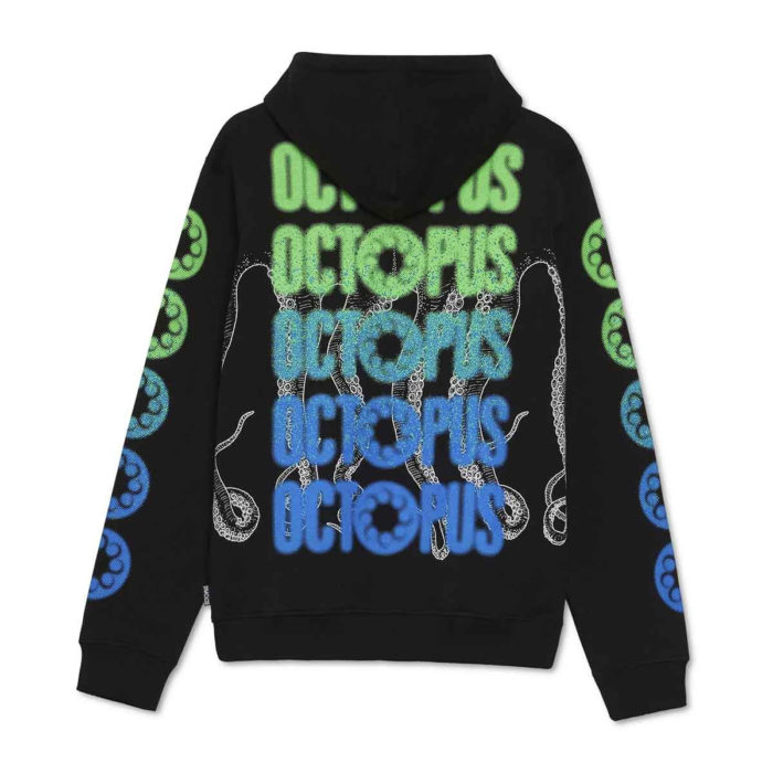 Octopus Felpa Blurred Hoodie - Black - immagine 3