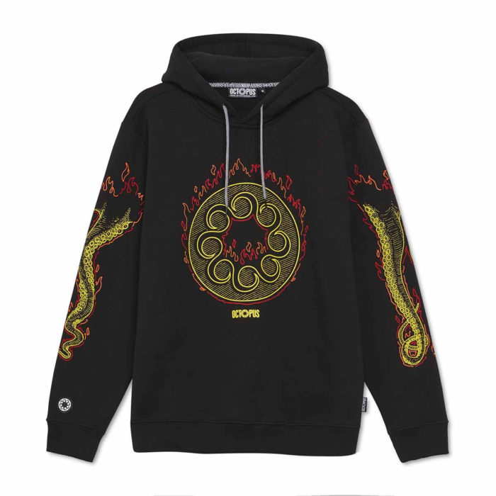 Octopus Felpa Octopus More Fire Logo Hoodie - Black - immagine 2