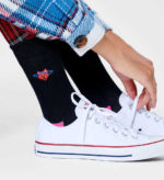 Happy Socks Calze Embroidery Space Cat Crew - Black - immagine 3