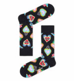 Happy Socks Calze Sacred Heart Sock - Black