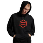 Dolly Noire Felpa Hexagon Hoodie - Black/Red