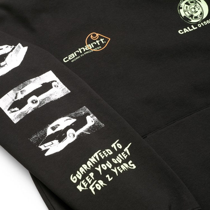 Carhartt WIP Felpa Hooded Race Play Sweatshirt - Black - immagine 5