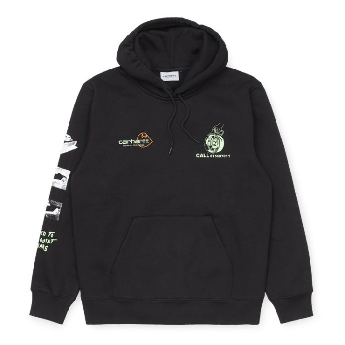 Carhartt WIP Felpa Hooded Race Play Sweatshirt - Black - immagine 3