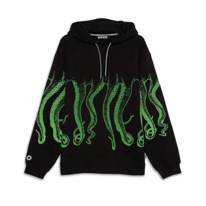 Octopus - Felpa Octopus Outline Hoodie - Black - immagine 2